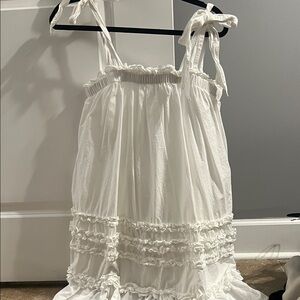 Cleobella White Ruffle Dress